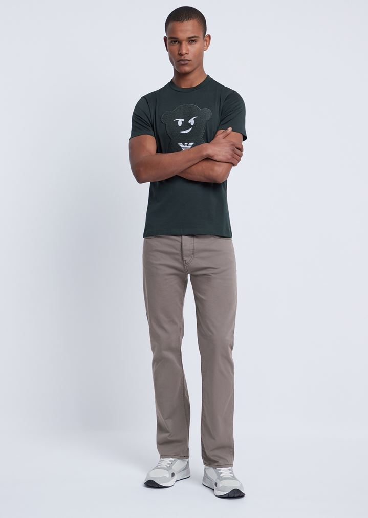 Regular-fit J21 jeans in stretch cotton gabardine Regular-fit J21 jeans in stretch cotton gabardine