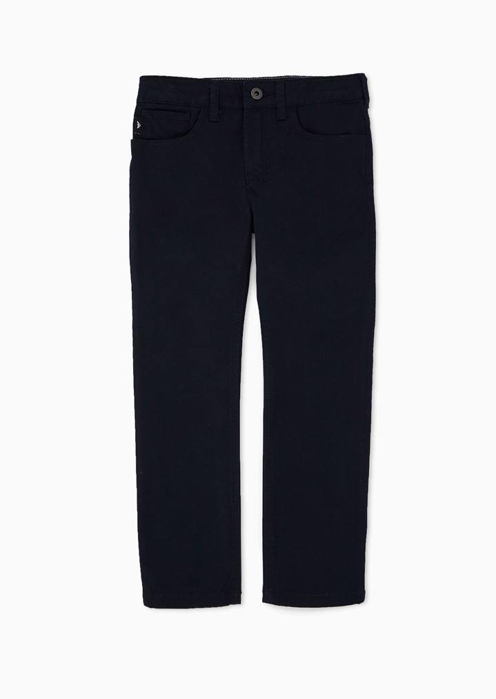 Five-pocket trousers in cotton gabardine | Man | Emporio Armani