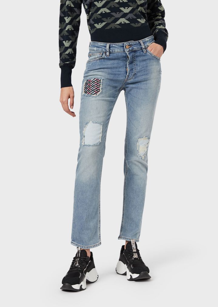 Women Ladies Next Rinse Wash Blue Straight Slim Jeans All Sizes.