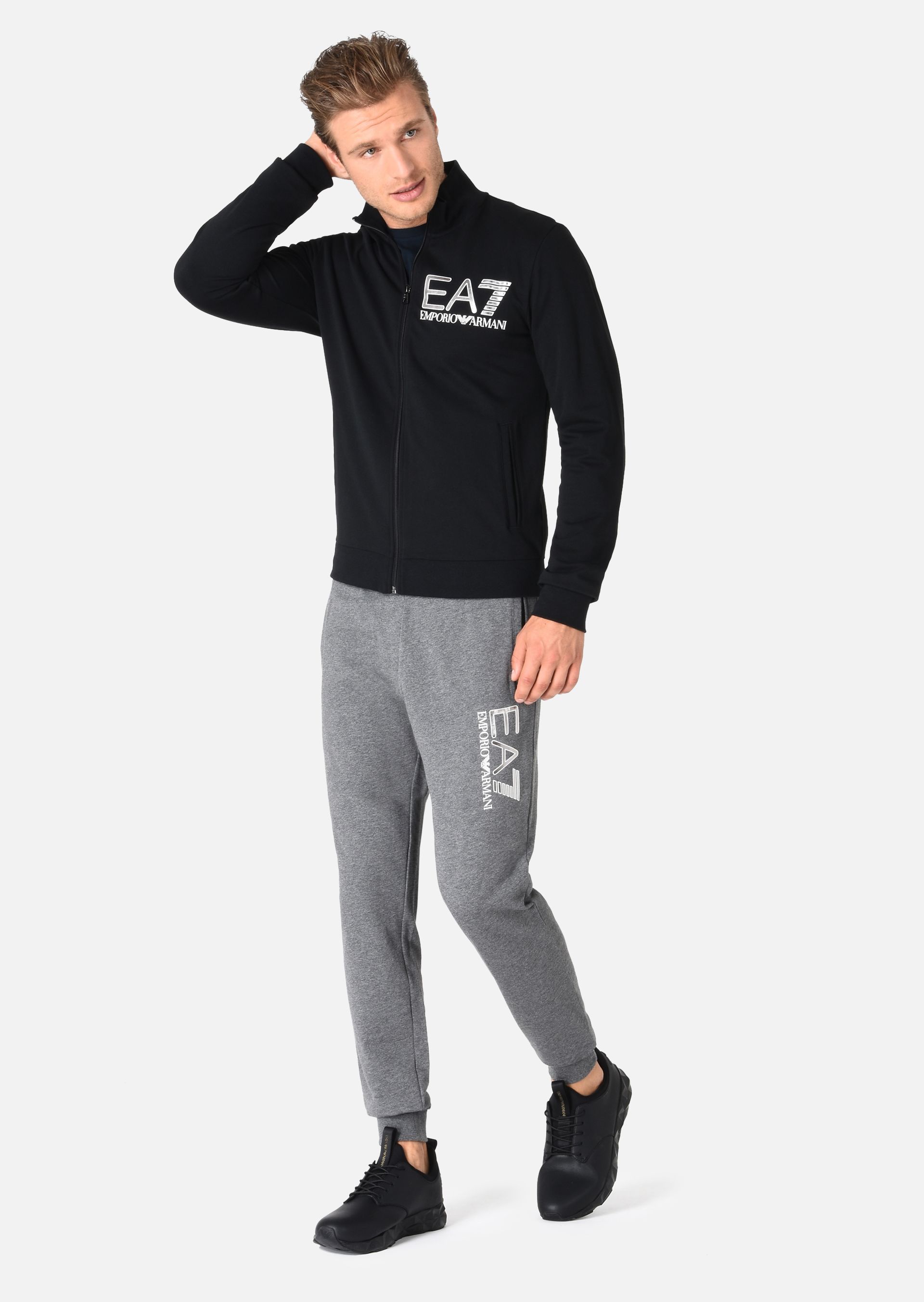 grey emporio armani tracksuit