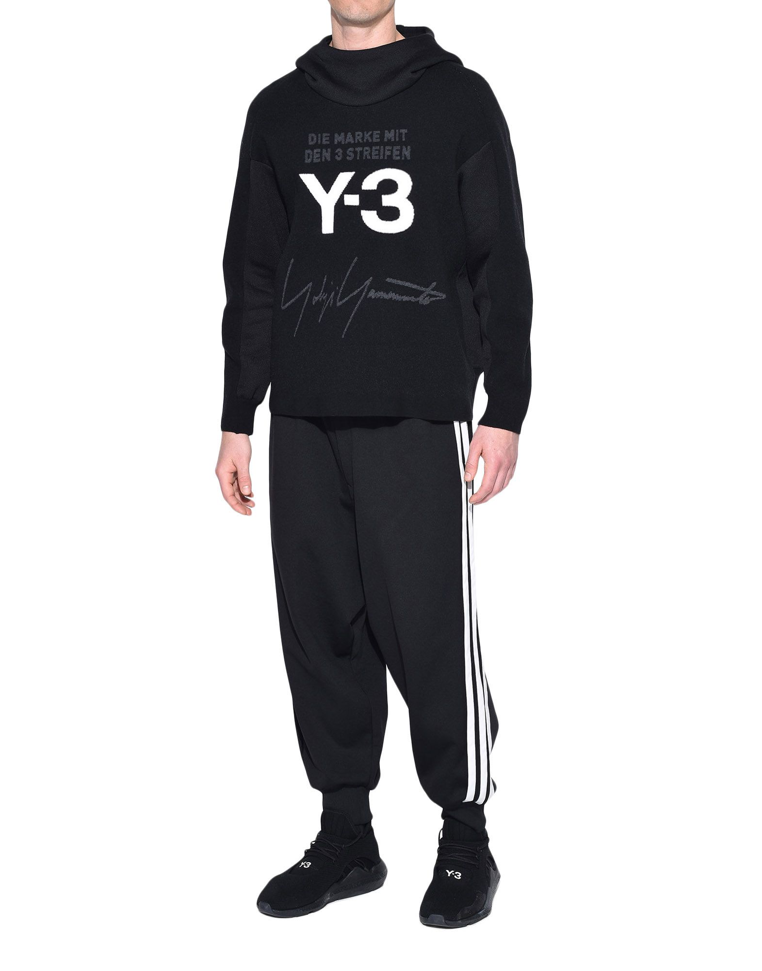 y3 stacked logo hoodie