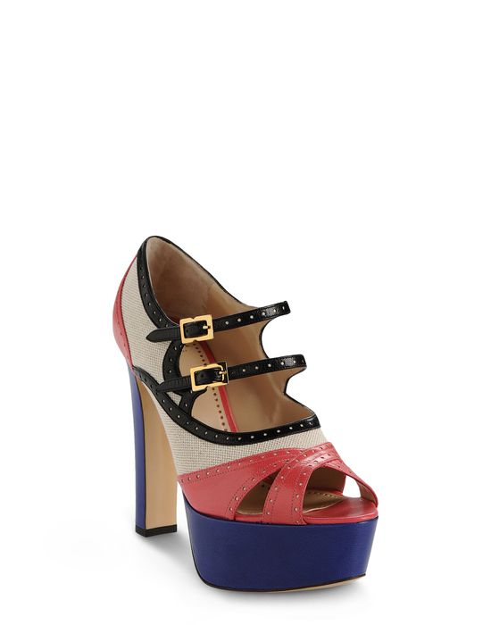 moschino belt platform sandals