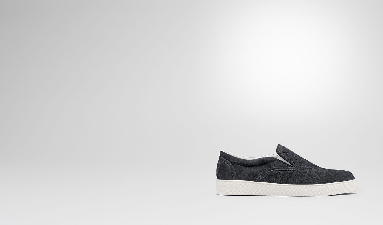 dodger sneaker in ardoise intrecciato suede landing