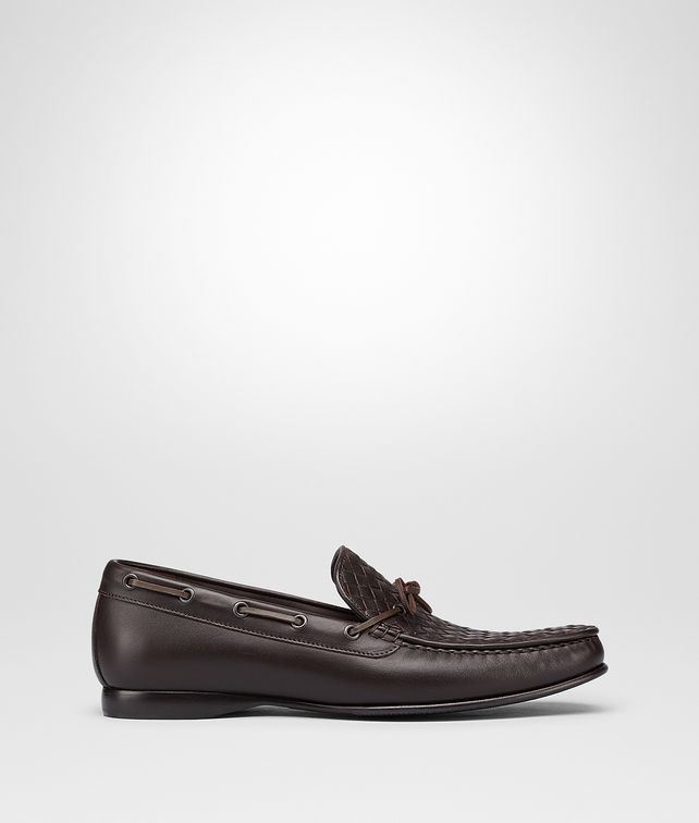 BOTTEGA VENETA DRIVER IN ESPRESSO INTRECCIATO CALF Slippers and Loafers Man fp