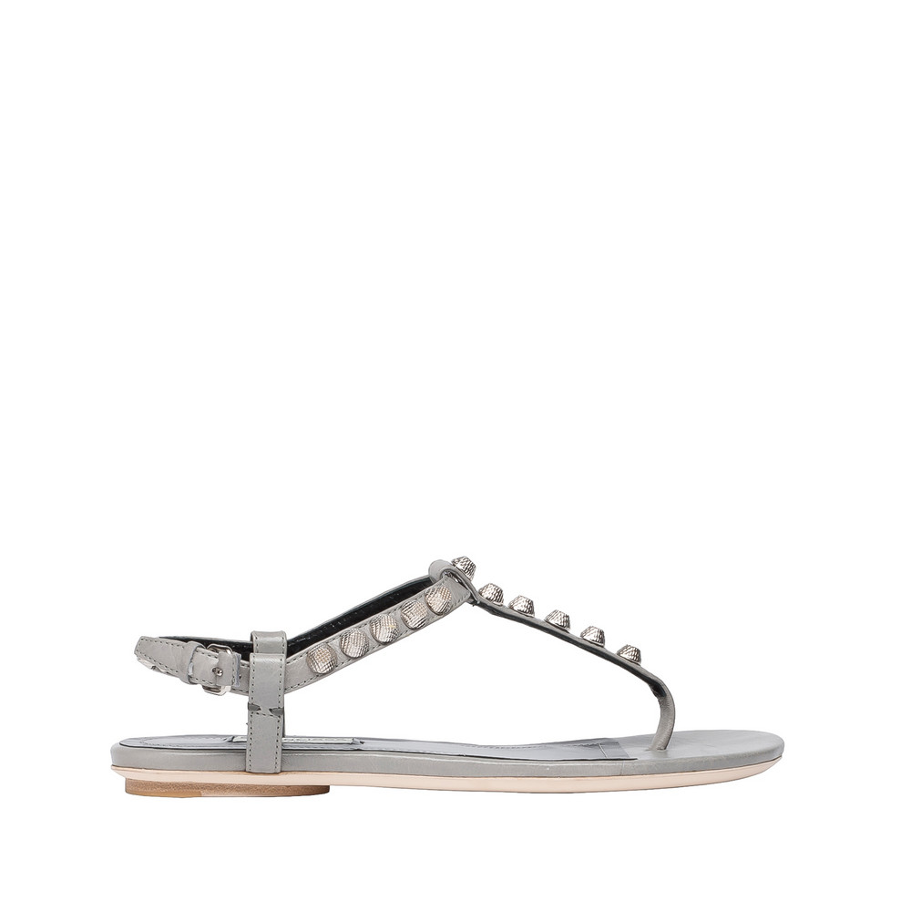 Balenciaga Balenciaga Giant Silver T Strap Sandals | | Women's Sandal