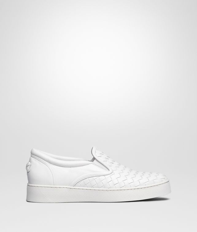 BOTTEGA VENETA DODGER SNEAKER IN BIANCO INTRECCIATO NAPPA Trainers Woman fp