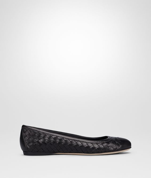 BOTTEGA VENETA NERO INTRECCIATO NAPPA PEGGY BALLERINAS Flat Woman fp