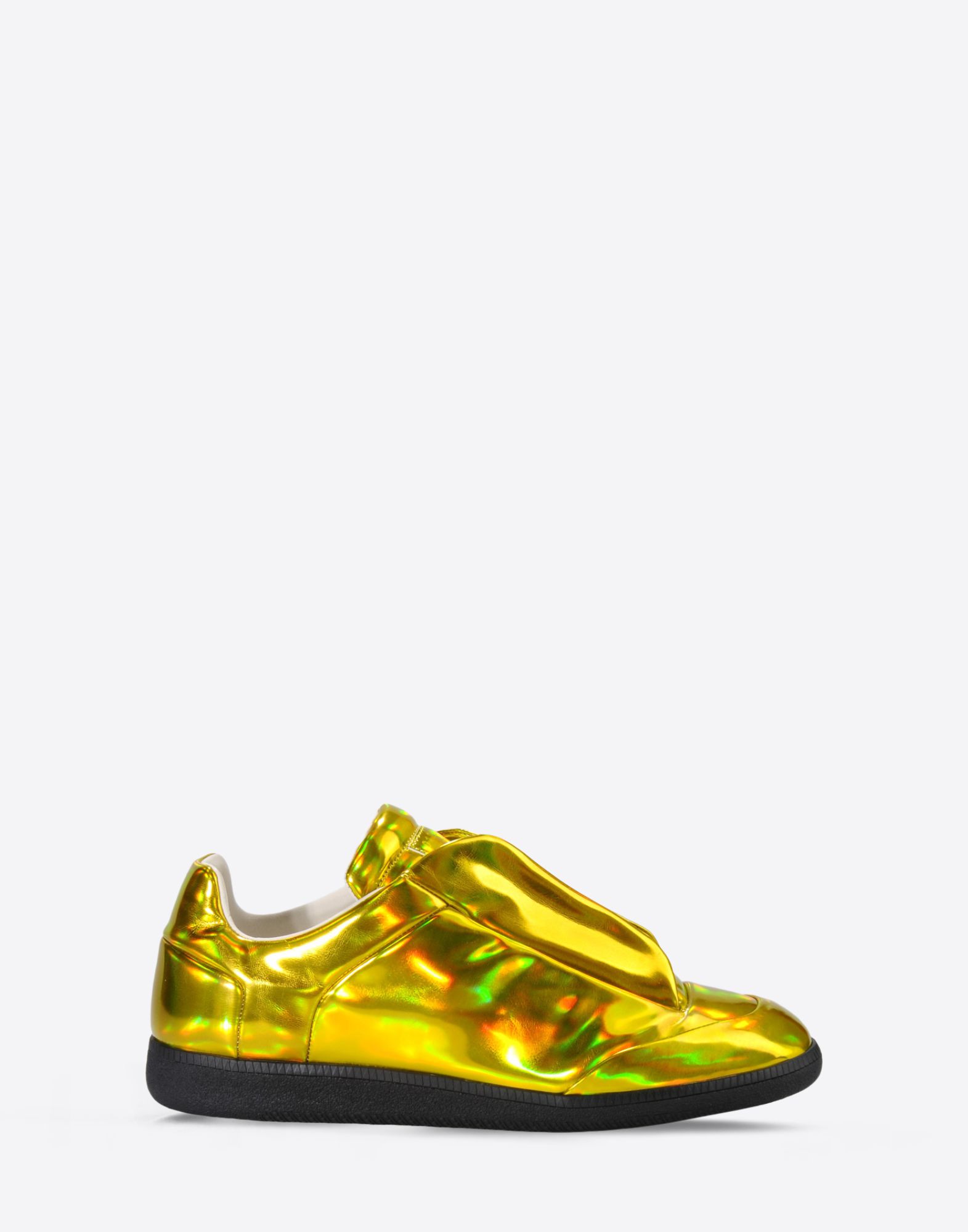 maison margiela gold sneakers