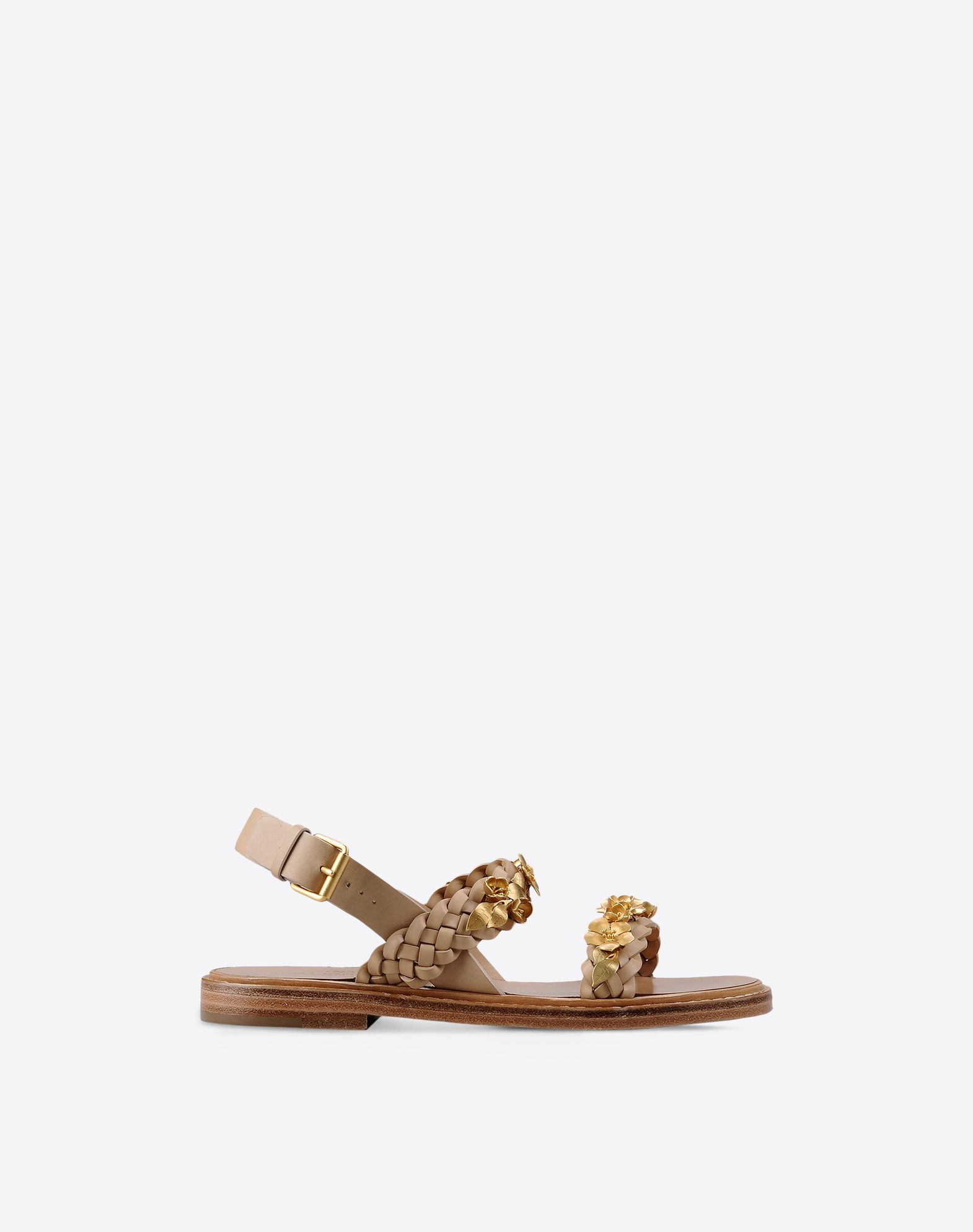 Valentino Garavani Women's Floral Texture Slide Sandals In Black | ModeSens