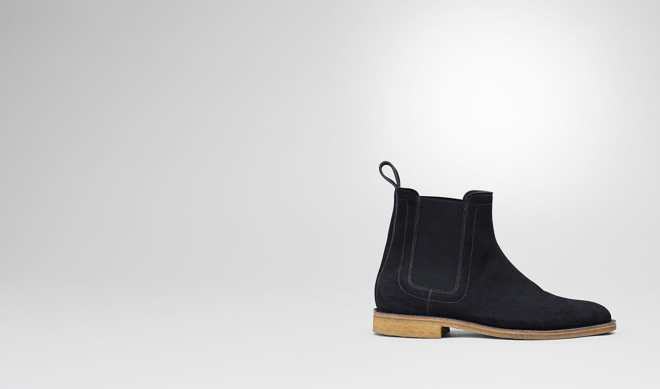 voortrekking boot in dark navy suede landing