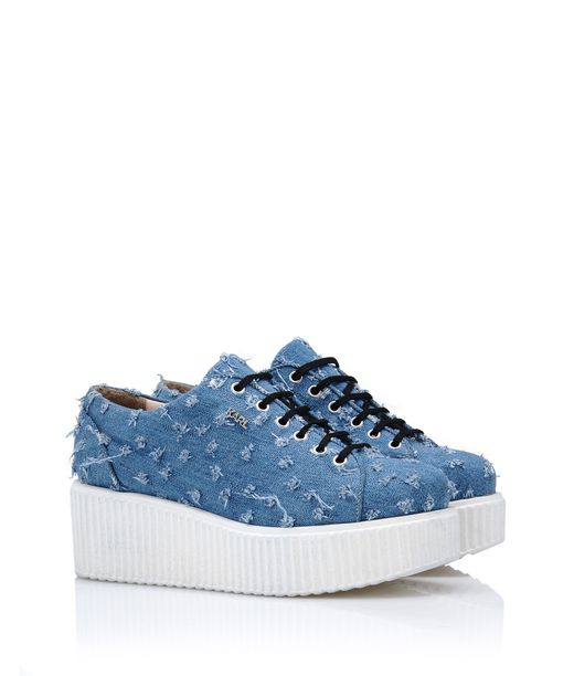 KARL LAGERFELD K/KREEPER LACE UP DENIM 12_f