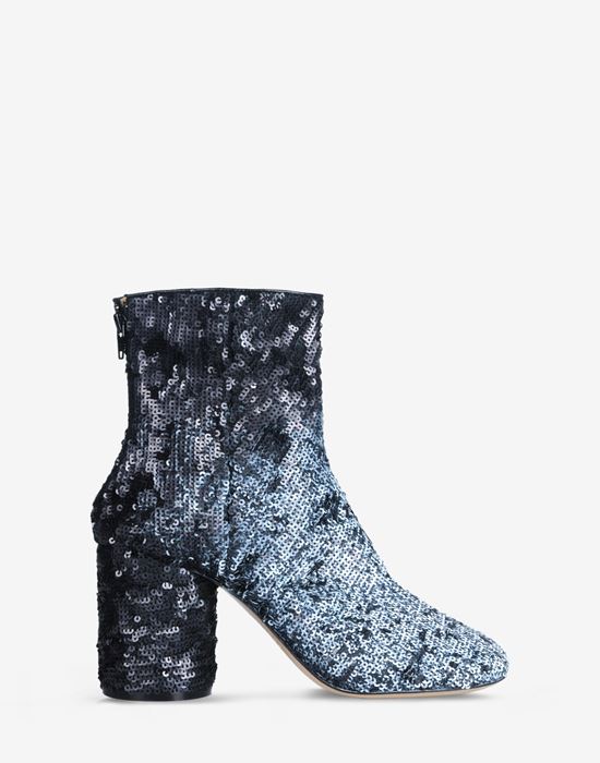 green sequin boots