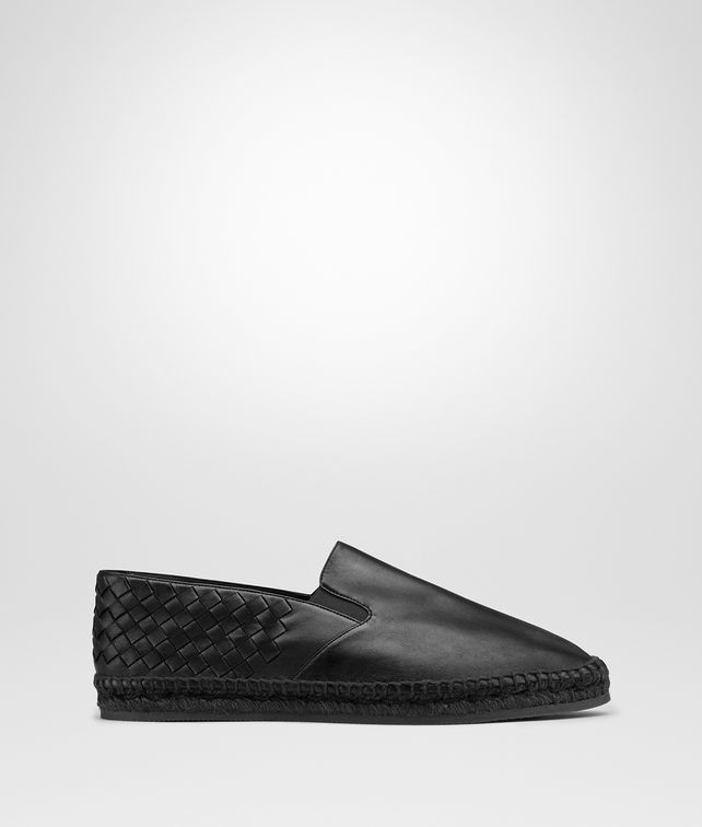 BOTTEGA VENETA GALA ESPADRILLE IN NERO NAPPA INTRECCIATO Espadrilles Man fp