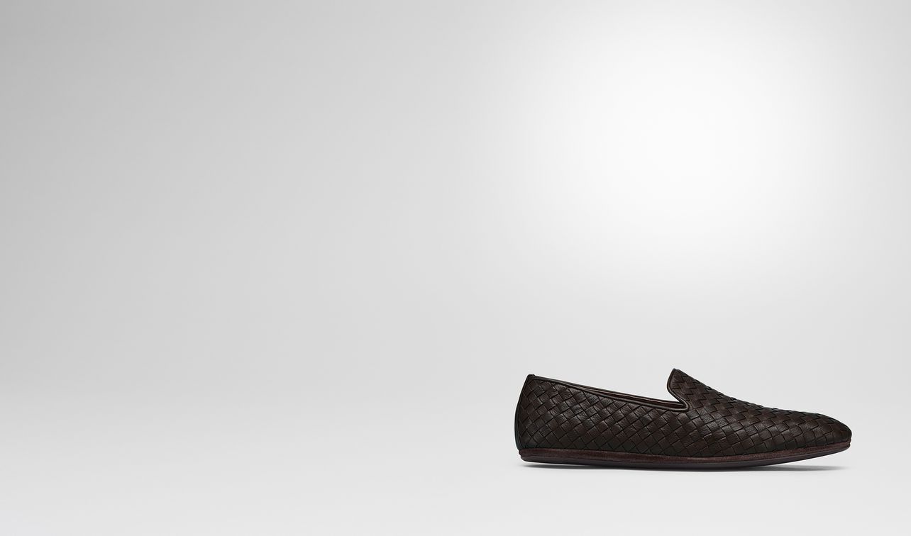 espresso intrecciato calf slipper landing