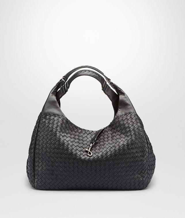 BOTTEGA VENETA LARGE CAMPANA BAG IN NERO INTRECCIATO NAPPA Shoulder Bag Woman fp