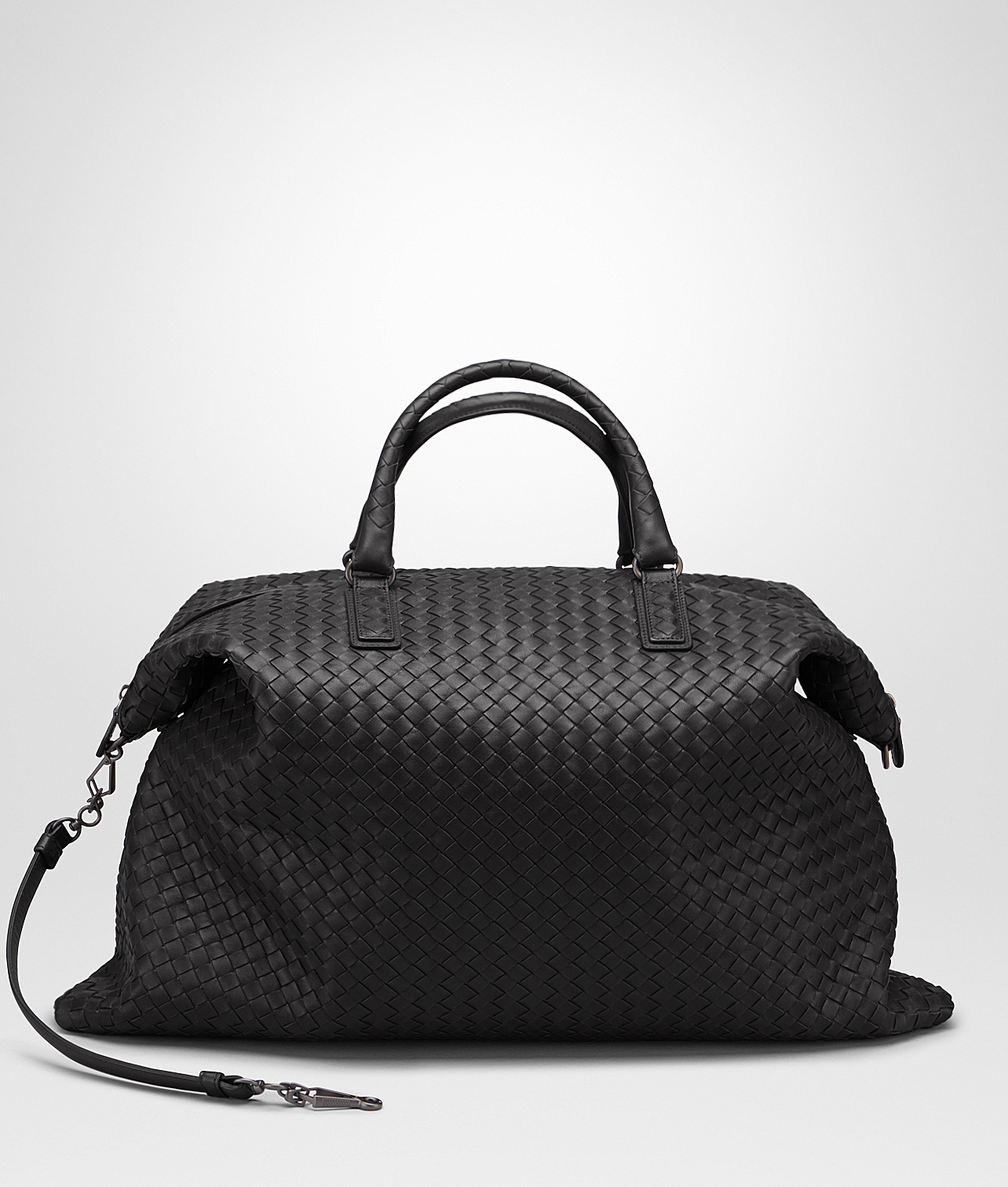 Bottega Veneta® - NERO INTRECCIATO NAPPA MAXI CONVERTIBLE BAG