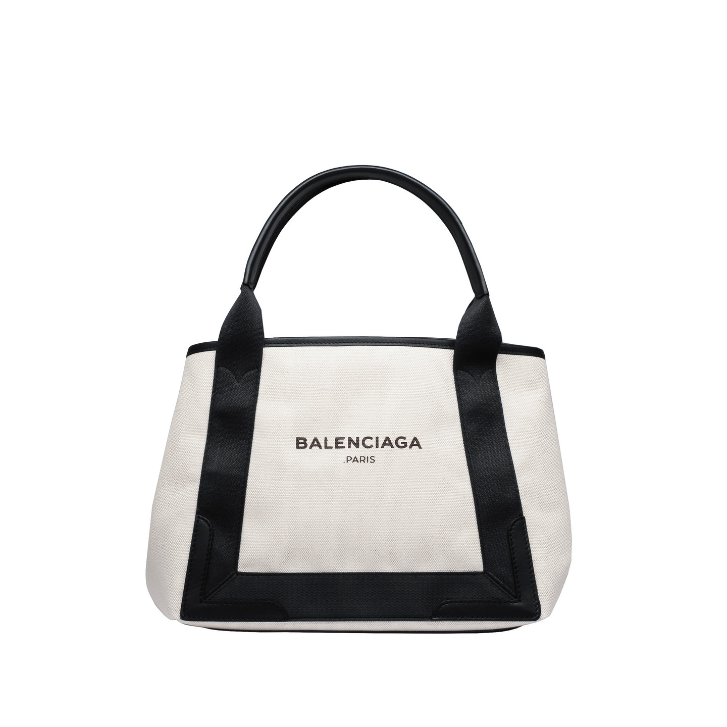 Balenciaga Navy Cabas S | NATURAL / BLACK | Women's Navy Handbag
