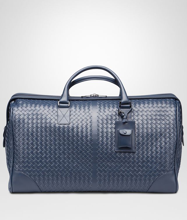 BOTTEGA VENETA LARGE DUFFEL BAG IN LIGHT TOURMALINE INTRECCIATO VN Travel Bags E fp