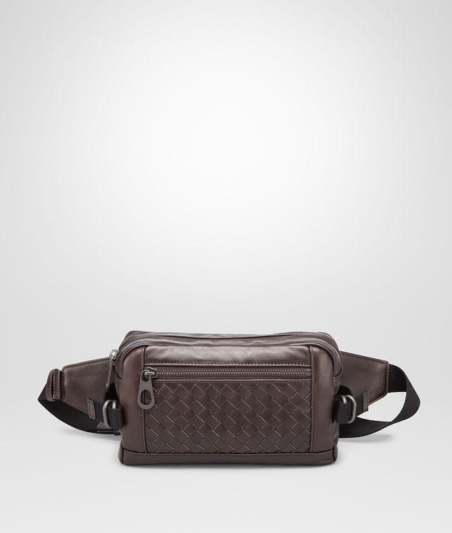 BOTTEGA VENETA BELT BAG IN MORO INTRECCIATO CALF Belt Bag Man fp