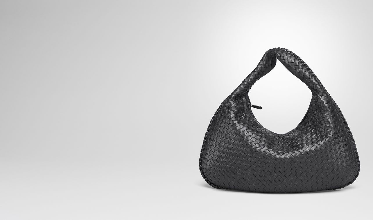 large veneta bag in nero intrecciato nappa landing