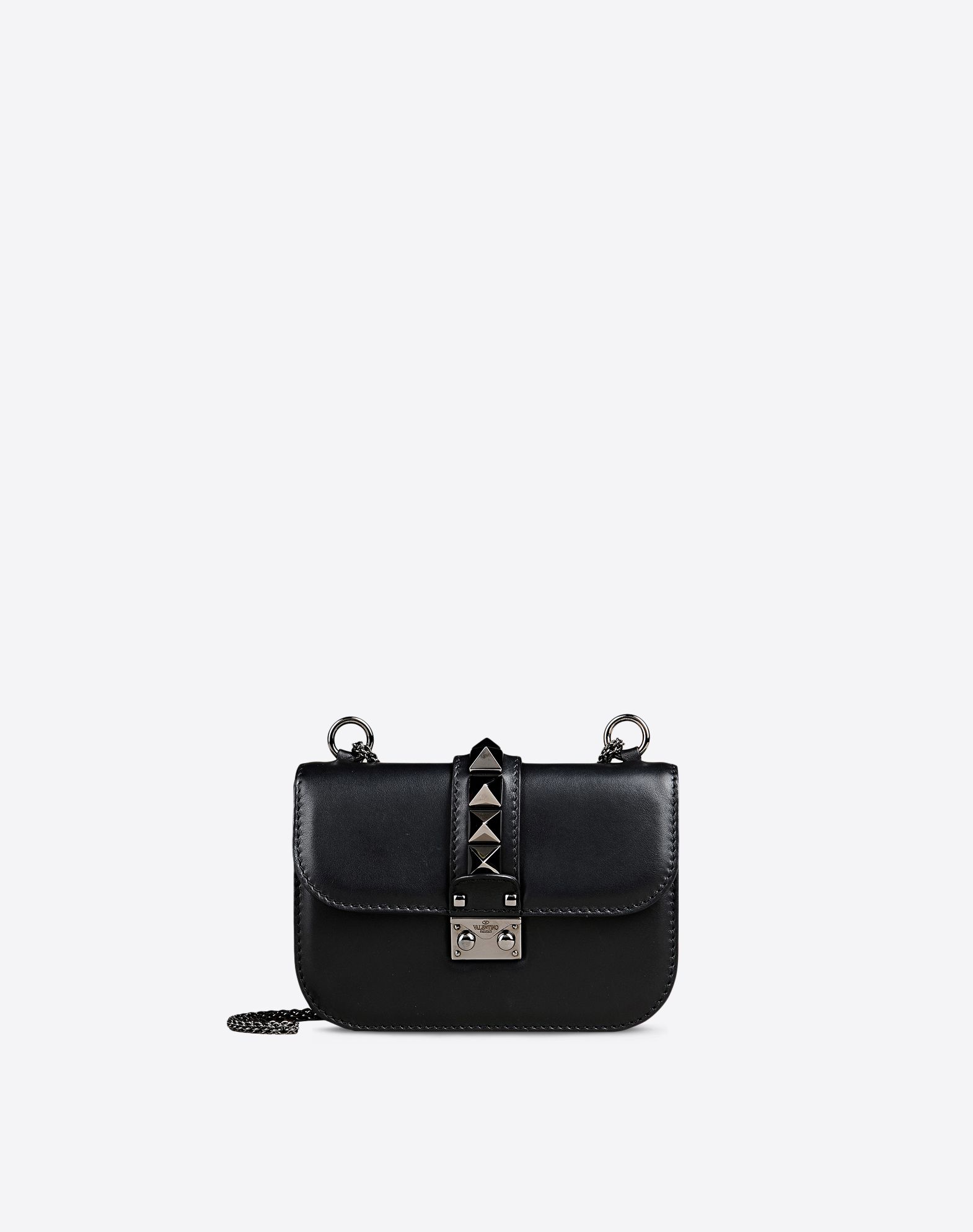 valentino garavani noir small chain shoulder bag in