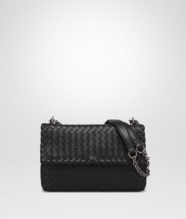 BOTTEGA VENETA NERO INTRECCIATO NAPPA SMALL OLIMPIA BAG Shoulder Bag Woman fp
