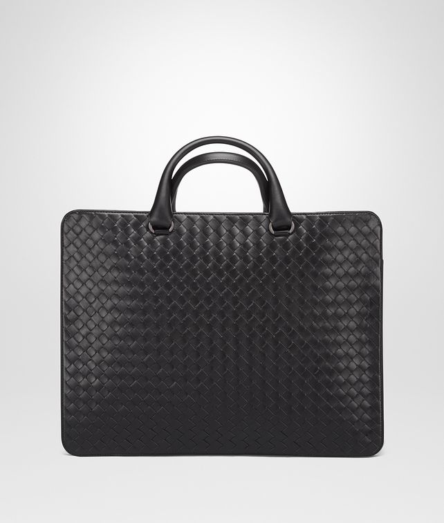 BOTTEGA VENETA BRIEFCASE IN NERO INTRECCIATO CALF Business bag Man fp