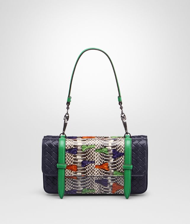 Bottega ‎ ‎MULTICOLOR MADRAS AND HAND PAINTED EXOTIC SKIN