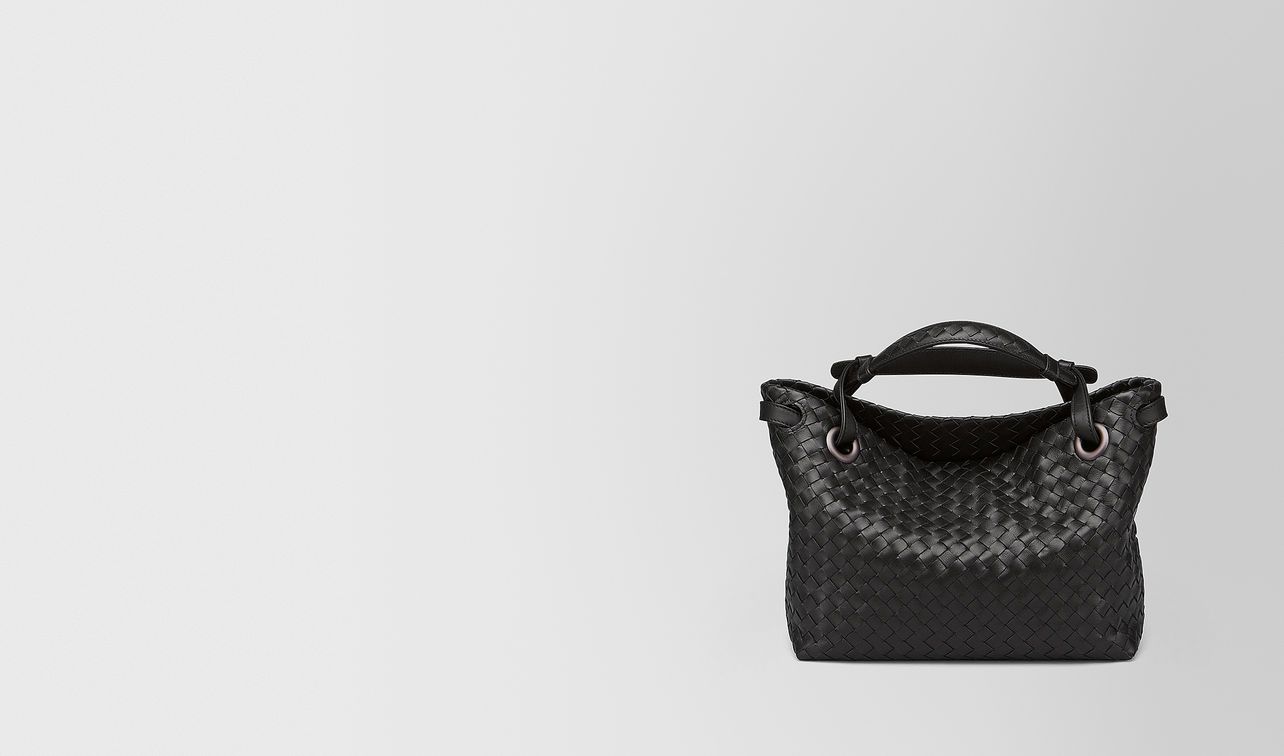 nero intrecciato nappa small garda bag landing