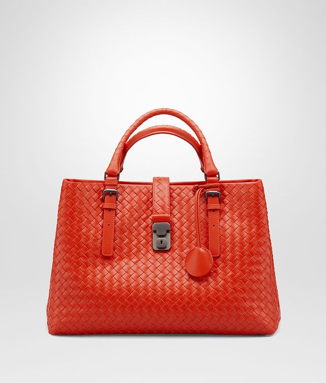 Bottega Veneta Medium Roma Bag In Vesuvio Intrecciato Calf Bottega Veneta Medium Roma Bag In Vesuvio Intrecciato Calf Top Handle