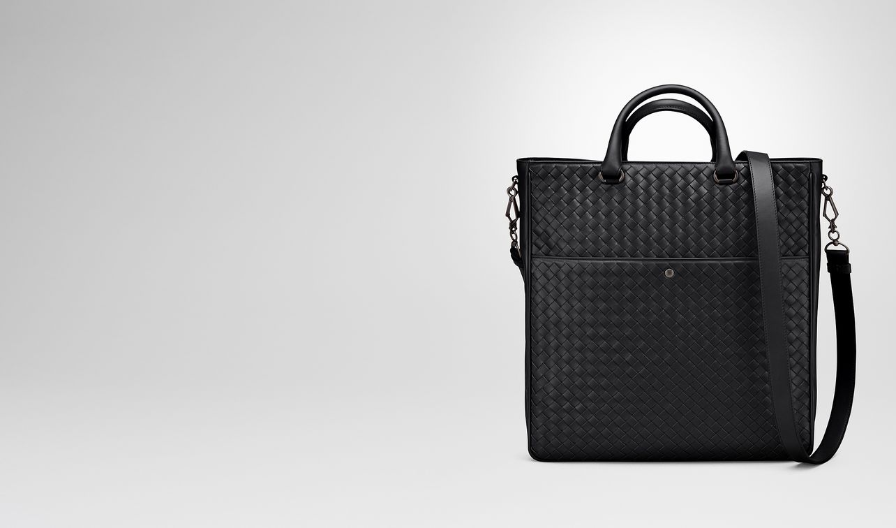 tote bag in nero intrecciato vn landing