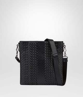NERO INTRECCIATO IMPERATORE CALF MESSENGER BAG