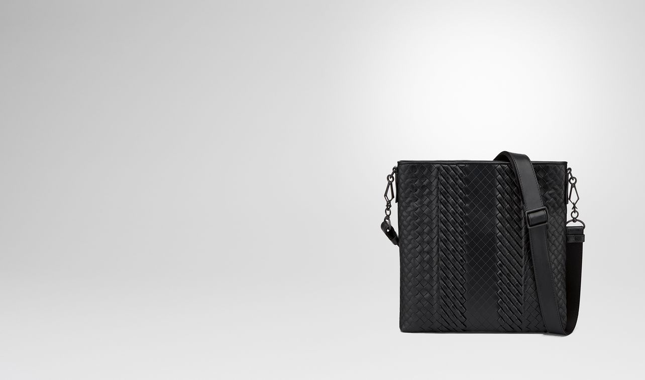 nero intrecciato imperatore calf messenger bag landing
