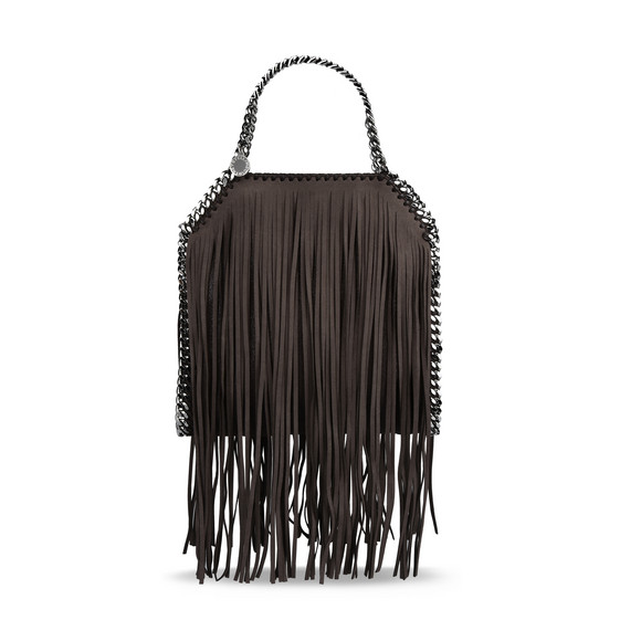 Coffee Falabella Fringed Star Tiny Tote - Stella Mccartney