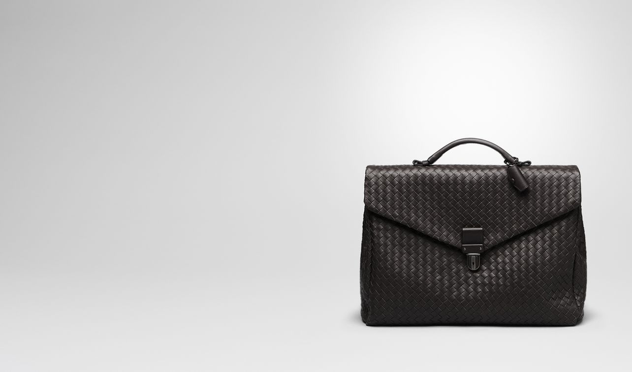 small briefcase in espresso intrecciato vn landing