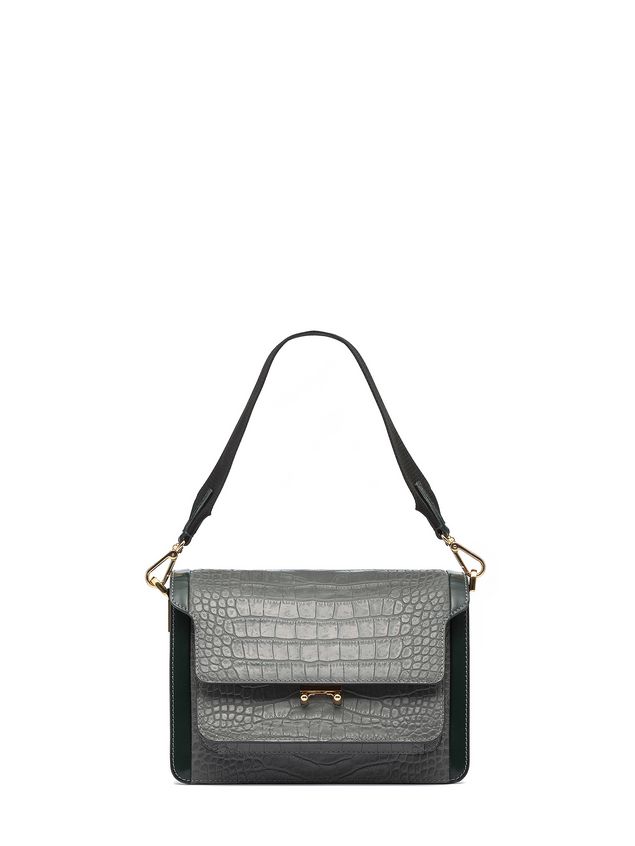 Trunk Bag In Croc Print Calfskin Marni Marni Trunk Bag In Croc Print Calfskin Woman 1