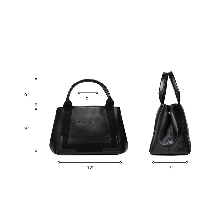 Balenciaga Leather Navy Cabas S | | Women's Navy Handbag