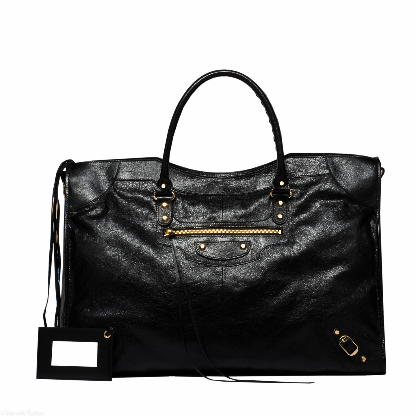 Balenciaga Classic Gold City XL | Black | Women's Classic City Handbag