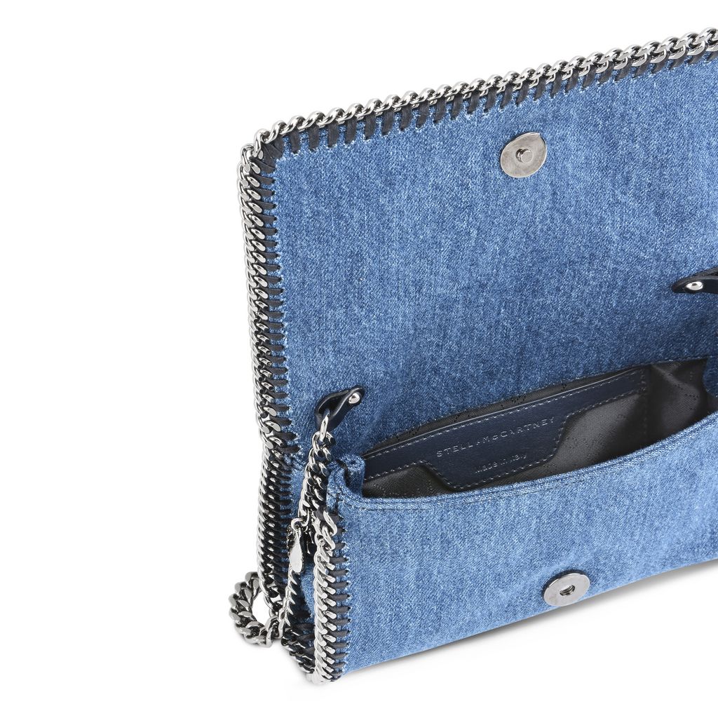 Falabella Denim Embroidered Cross Body Bag Stella Mccartney