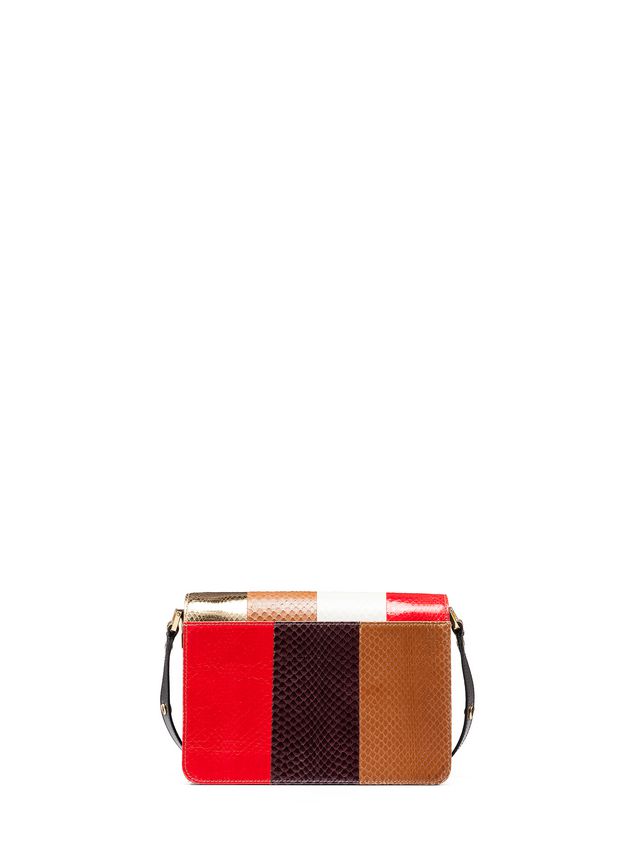 Trunk Bag Marni TRUNK bag in shiny elaphe Woman