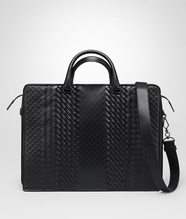 BOTTEGA VENETA ネロ イントレッチオ インペラトーレ カーフ ブリーフケース ブリーフケース メンズ fp