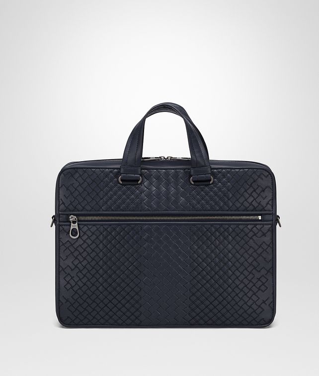 BOTTEGA VENETA AKTENTASCHE AUS INTRECCIO AURELIO KALBSLEDER IN PRUSSE MIT STICKEREI-DETAILS Business Tasche Herren fp