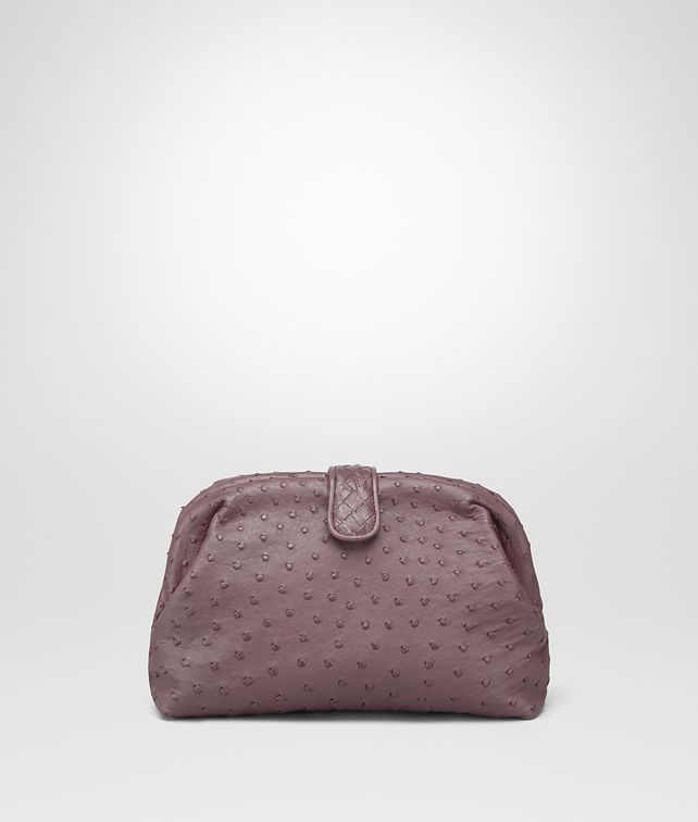 BOTTEGA VENETA GLICINE OSTRICH THE LAUREN 1980 CLUTCH Clutch Woman fp