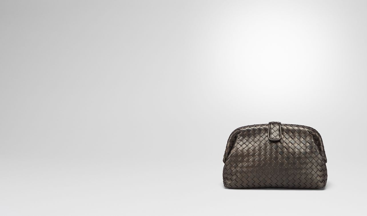 dark bronze intrecciato nappa the lauren 1980 clutch landing