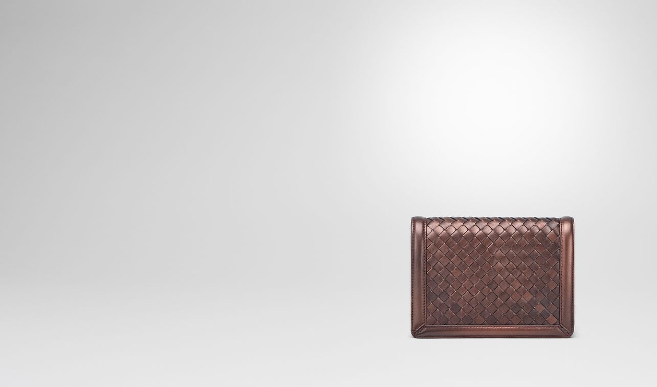 dark copper intrecciato nappa mini montebello bag landing