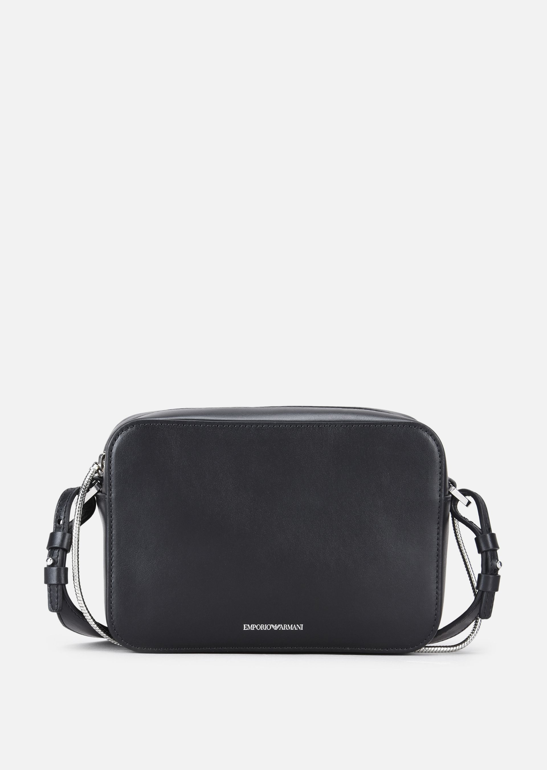 SMOOTH LEATHER CROSS BODY BAG WITH CHAIN for Women | Emporio Armani