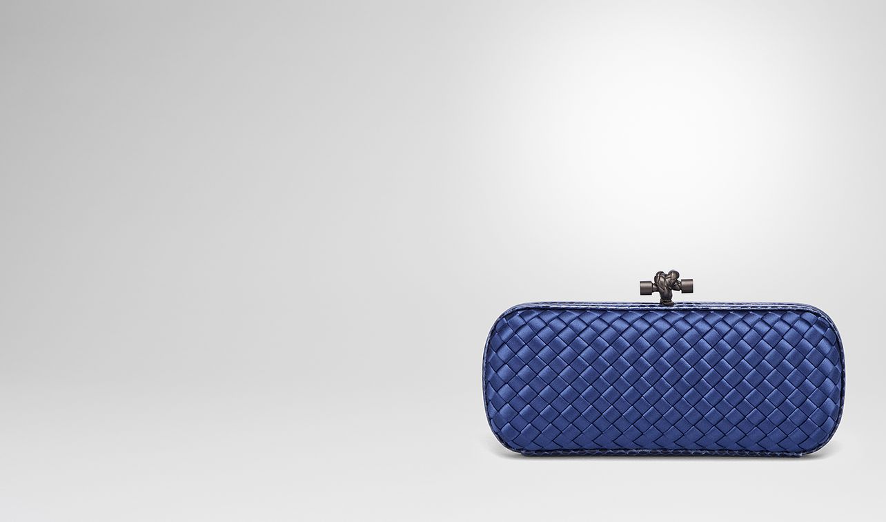 cobalt blue intrecciato impero stretch knot landing
