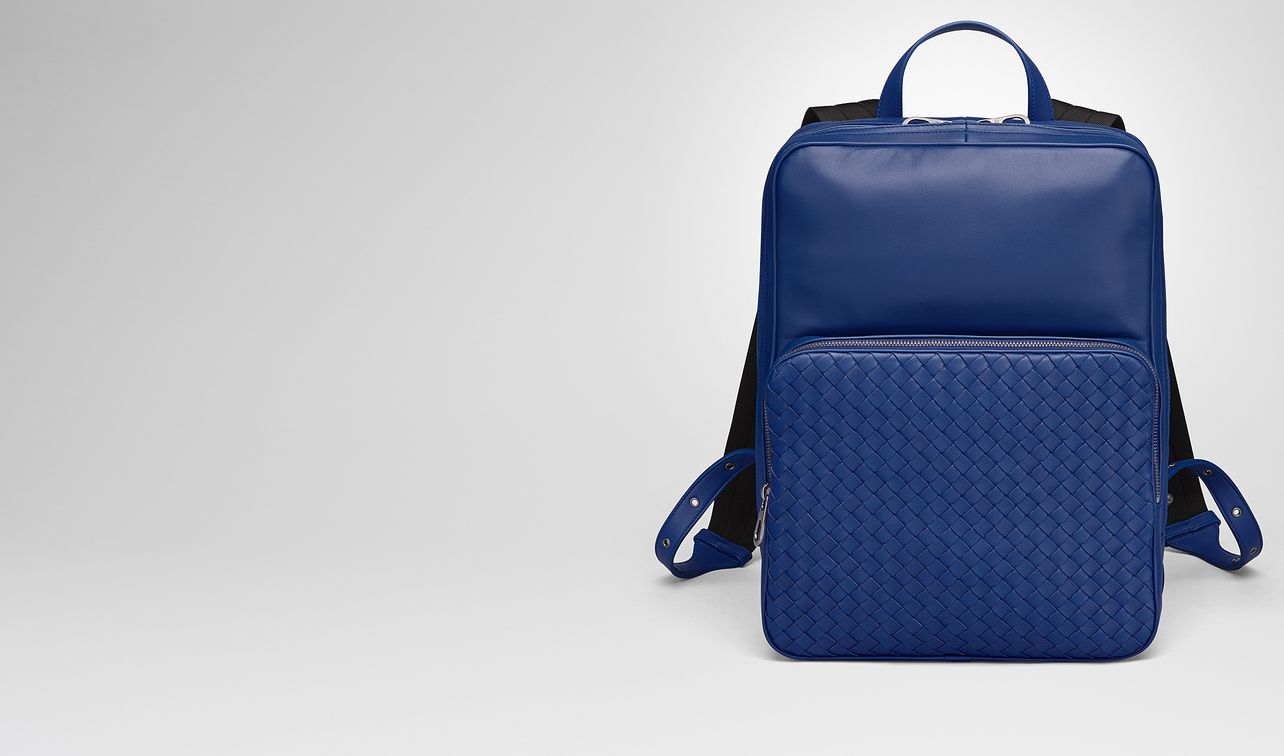 cobalt blue nappa backpack landing