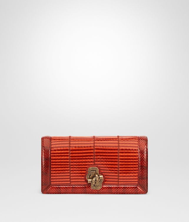 BOTTEGA VENETA KNOT CLUTCH AUS ELAPHELEDER IN TERRACOTTA Clutch Damen fp
