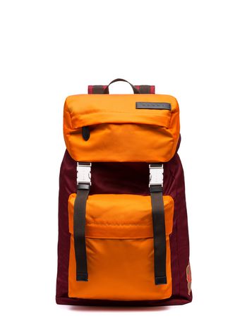 Marni Backpack in orange nylon Man
